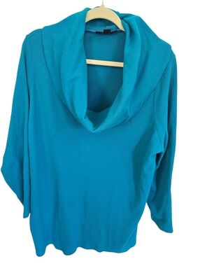 Roaman's Waffle Knit Cowl-neck Tunic